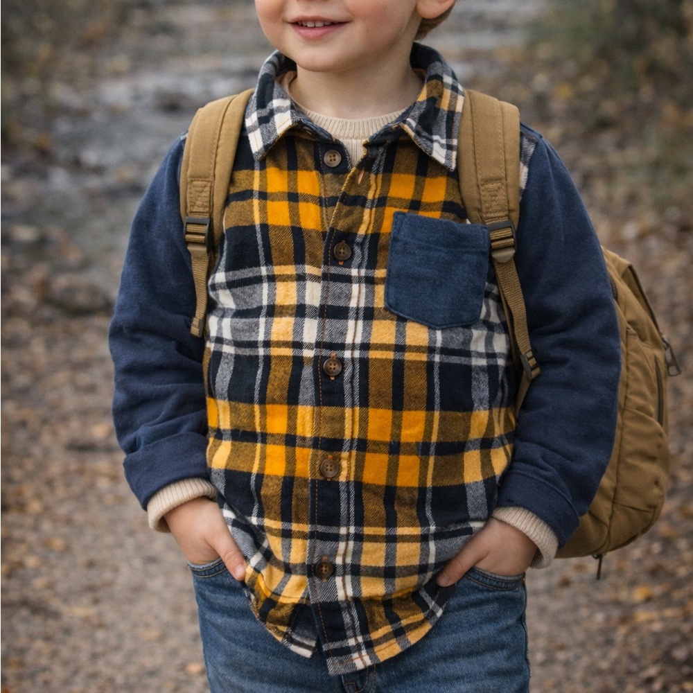 Tucker + Tate Kids Plaid Button Down Shirt - Yellow and Blue